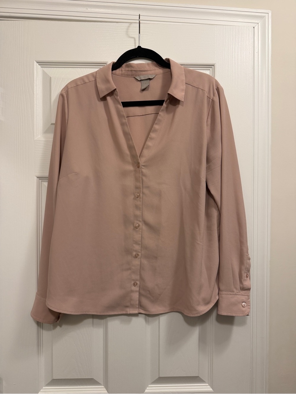 H&M Soft Blush Button-Down Shirt